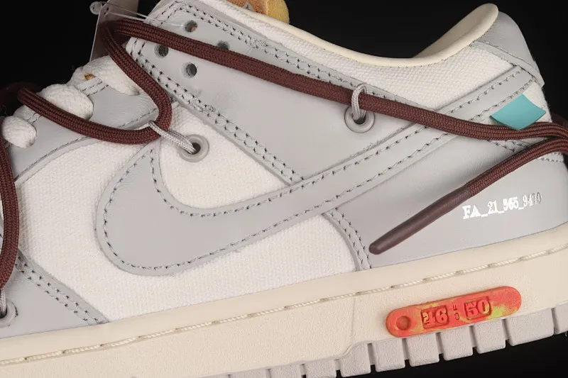 All Categories Nk SB Dunk Series Nk SB Dunk Low Low-top Sneakers Pure Original Version OF x Nk Dunk Low OW White Gray Casual Sports Skateboard Shoes DM1602-102